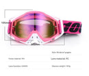 Red and black Motorcycle Goggles - UV-Protective Anti-Dust Riding Glasses for Outdoor Sports(Red lenses)