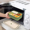 Dark blue Microwave-Safe Silicone Lunch Box with 4 Compartments - Airtight Bento Box for Work and Travel