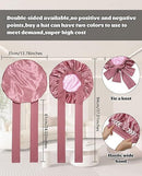 Luxury Double-Sided Satin Bonnet with Elastic Band(Purple + light purple lining)