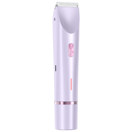 2-in-1 Ladies Electric Shaver & Trimmer - IPX7 Waterproof, USB-C Rechargeable, Dual Head Design(Purple)
