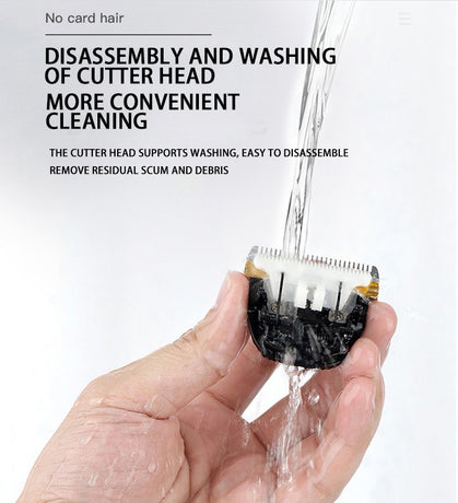 Professional Pet Grooming Hair Clipper Kit - Rechargeable, Low Noise, with Ceramic Blades & 5-Speed Adjustment(Platinum)