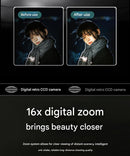 Compact 4K Digital Camera - 50MP, 16x Zoom, 2.4-inch IPS Screen, WiFi & Fill Light - Retro CCD Style(White)