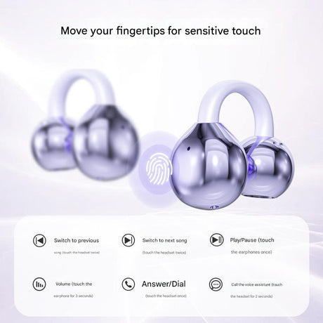 Stylish TWS Wireless Earbuds with Real-Time AI Translation - Immersive Sound & Touch Control(purple)