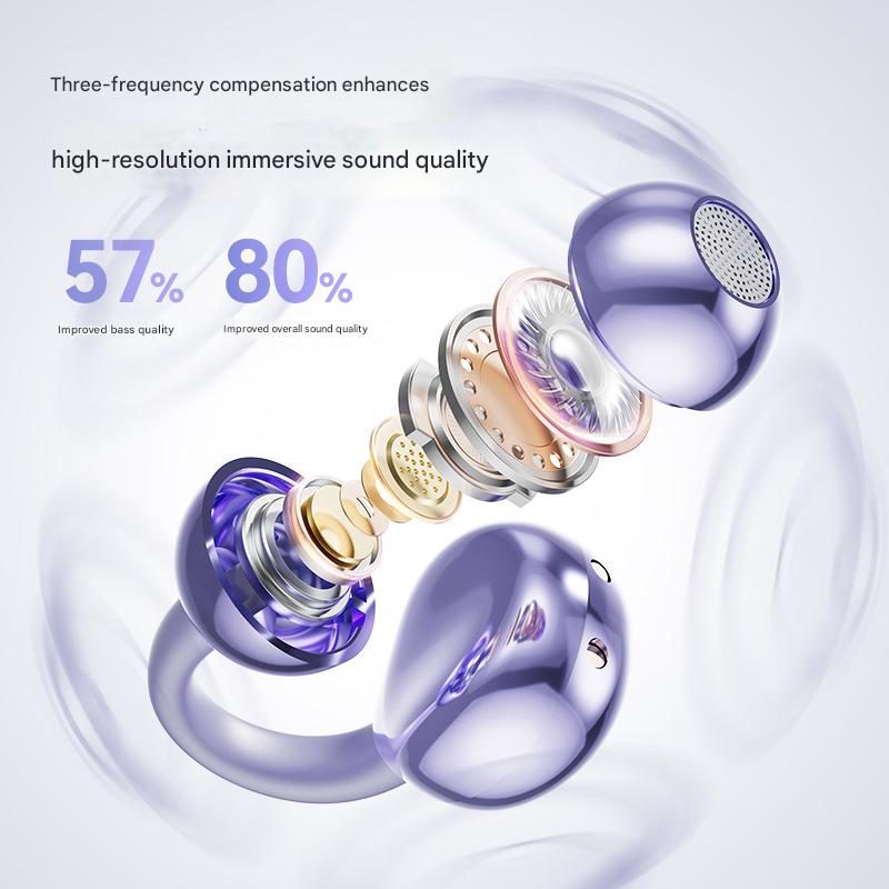 Stylish TWS Wireless Earbuds with Real-Time AI Translation - Immersive Sound & Touch Control(Skin color)