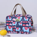 Versatile Portable Handled Bag - Durable Waterproof Fabric, Ideal for Toiletries, Lunch & Travel(Blue elephant)