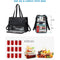 Stylish Quilted Laptop & Lunch Tote Bag , Water-Resistant with Insulated Compartment & Clutch(Beige)