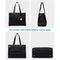 Stylish Quilted Laptop & Lunch Tote Bag , Water-Resistant with Insulated Compartment & Clutch(Beige)