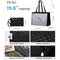 Stylish Quilted Laptop & Lunch Tote Bag , Water-Resistant with Insulated Compartment & Clutch(Khaki)