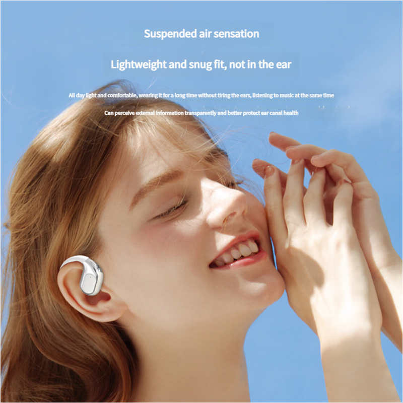 Open-Ear Conduction TWS Earbuds - Bluetooth 5.5, HIFI Sound, LED Display(black)