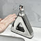 Modern Ceramic Soap & Lotion Dispenser - Unique Geometric Designs, 300ml Capacity(Donut lotion bottle milky white)