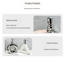 Modern Ceramic Soap & Lotion Dispenser - Unique Geometric Designs, 300ml Capacity(Donut lotion bottle, silver)