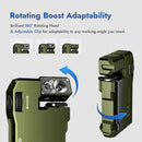 Ultra-Versatile Compact LED Flashlight - 400LM, 180 Rotating Head, RGB Light, Type-C Charging(black)