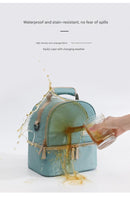 Versatile Insulated Breast Milk Cooler & Lunch Backpack - Waterproof, Multi-Carry Options(Yellow print)