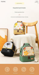Versatile Insulated Breast Milk Cooler & Lunch Backpack - Waterproof, Multi-Carry Options(Pure gray)