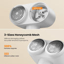 Dual-Head Electric Lint Remover - USB-C Rechargeable, LED Display, 3-Size Honeycomb Mesh(White)