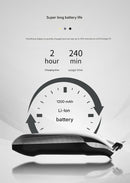 Professional Electric Hair Clipper & Beard Trimmer - USB Rechargeable, LED Display(Silver)
