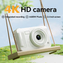 Student HD Digital Camera - 44MP, 8x Zoom, Autofocus, Dual Lens, Type-C Charging (Black)