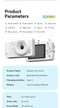 Student HD Digital Camera - 44MP, 8x Zoom, Autofocus, Dual Lens, Type-C Charging (Silver)