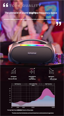 Portable Bluetooth 5.3 Speaker - 60W Powerful Sound, RGB Lights, Multiple Inputs(black)