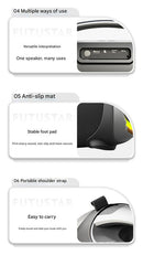 Portable Bluetooth 5.3 Speaker - 60W Powerful Sound, RGB Lights, Multiple Inputs(Red)