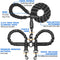 Orange Pet Double-Ended Rope + 1.5M Leash - Easy to walk two dogs, tangle-free design