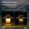 Green Vintage LED Camping Lantern - Rechargeable, Stepless Dimming, Power Bank