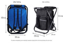 Green Insulated Cooler Backpack Chair - Foldable Stool for Picnics & BBQ