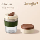 2-in-1 Ice Cube Maker Tumbler - Portable Cup with Integrated Silicone Ice Tray & Lid (1 cup + 1 ice tray)