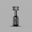 Black AI Smart Auto Tracking Phone Holder - 360° Rotation Face & Body Tracking Mount