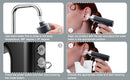 Black Electric Earwax Irrigator Set - Gentle and effective earwax cleaner with collection basin and earplugs