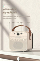 Beige Fun Portable Party Speaker - Karaoke Machine with Two Wireless Microphones and Voice Effects