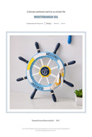 Nautical Wooden Rudder Wall Decor - 34cm Coastal Home Decor Accent (Seabird Rudder)