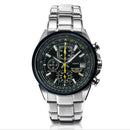 Black Dial Elegant Men's Quartz Chronograph Watch with 42mm Case and Perpetual Calendar