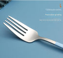 2 - pcs Dark blue Reusable Travel Utensil Set with Case - 304 Stainless Steel Spoon, Fork & Chopsticks