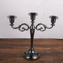 Black Elegant Metal Candelabra 3 Arm Candle Holder -  Decorative Candelabra for Home, Weddings, Events