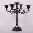 Black Elegant Metal Candelabra 5 Arm Candle Holder -  Decorative Candelabra for Home, Weddings, Events