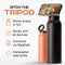 Stainless Steel Insulated Water Bottle with Integrated Magnetic Phone Stand - Blue (32oz)