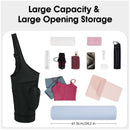 Black All-in-One Yoga Sling Bag - Fits Mat & Gear, Large Opening, Side Pockets