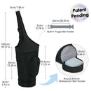 Black All-in-One Yoga Sling Bag - Fits Mat & Gear, Large Opening, Side Pockets