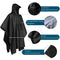 Army Green Portable Outdoor Camping Poncho - Can be used as Raincoat, Tarp, Ground Cover (Polyester silver coated without pockets)