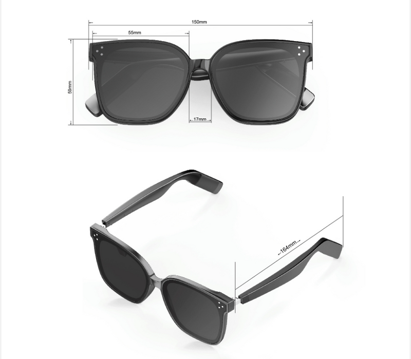 Purple lenses Fashion Bluetooth Music Sunglasses - UV Protection Eyewear with Speakers