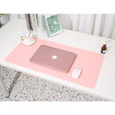 2 PCS Smoky pink/light blue Extra-Large Leather Table Mat for Study & Work - Pad for Students & Office Use (60x30cm)
