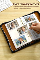 Beige PU Leather Zippered Photo Album - Holds 240 3 Prints"