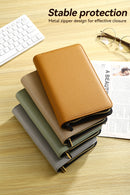 Beige PU Leather Zippered Photo Album - Holds 240 3 Prints"