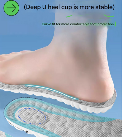 5 pcs 4D Cloud Technology Shoe Inserts - High Rebound, Super Soft, Breathable, Athletic Support (size : 37-38/245mm)