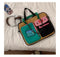 Black Color Block Canvas Laptop Tote Bag - Funky Multi-Pocket Design for Women (37*31*3cm)