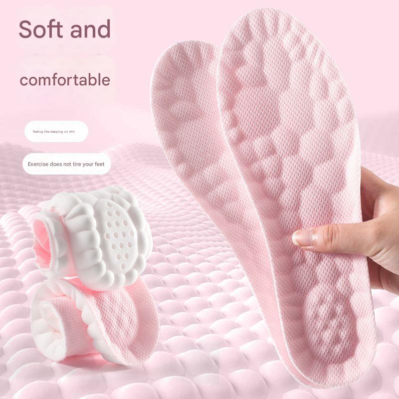 5 pcs Pink 4D Cloud Technology Shoe Inserts - High Rebound, Super Soft, Breathable, Athletic Support (size : 37-38/245mm)