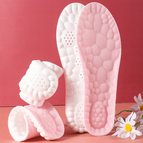 5 pcs Pink 4D Cloud Technology Shoe Inserts - High Rebound, Super Soft, Breathable, Athletic Support (size : 35-36/235mm)