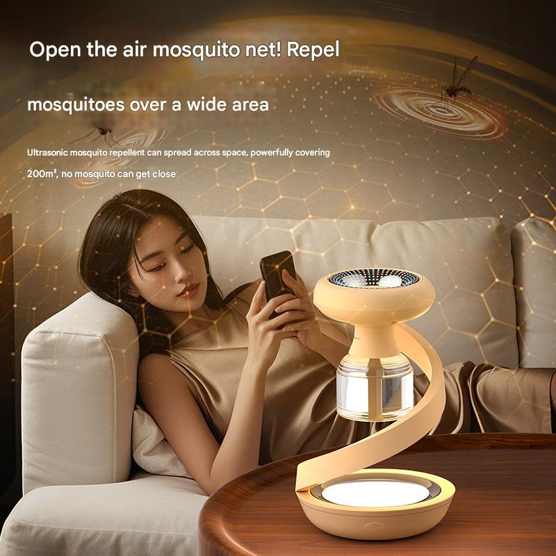 Beige 2-in-1 Mosquito Repellent Lamp & Starry Sky Night Light Projector