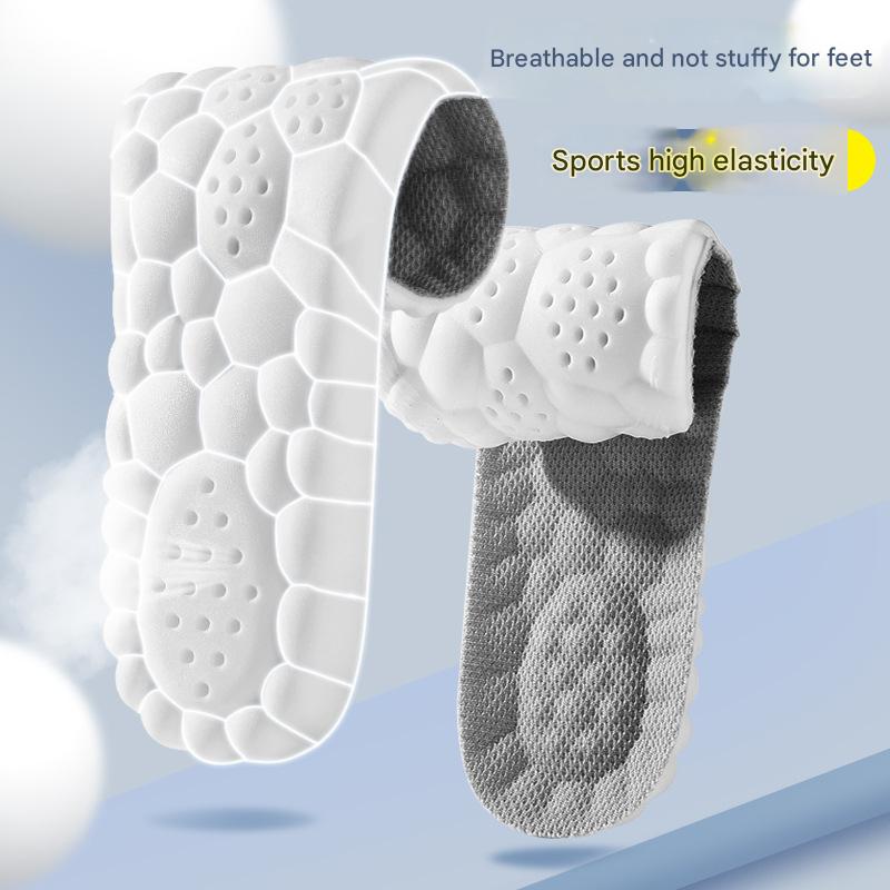 Black 5 pcs 4D Cloud Technology Shoe Inserts - High Rebound, Super Soft, Breathable, Athletic Support (size : 39-40/255mm)